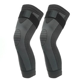 1 Pair of ZONADAH Unisex Warming Knee Pads Guards Protector Thick Long Breathable Elastic Knees Sleeves Wormwood Keep Warm Knee Pads for Men and Women Size XL