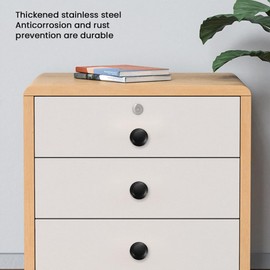 Ansodo Pack of 12 Drawer Knobs, Round Furniture Knobs, Cupboard Door Knobs, Antique Kitchen Cabinet Handles, for Kitchen Cabinets, Door Knobs, Zinc Furniture Handles