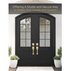 EHOMEWARE Double Front Door Handle Set, 1 Pack Satin Brass