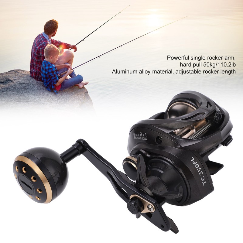 Sea Fishing Baitcasting Reel 9+1BB 6.3:1 16KG Drag Metal Wire