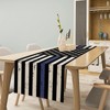 Blue Line Table Runner Rustic American USA Flag July 4th