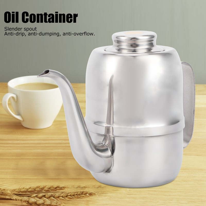 Stainless Steel Water Pot Oil Can Home Leakproof Soy Sauce
