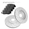 Fraxle Front Drilled & Slotted Disc Brake Rotors and Ceramic