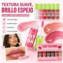 Set De Cuidado Labial Hidratante Glossy Liquid Lip Oil Gloss                                                                                          