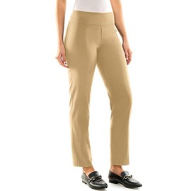 Zac & Rachel womens Pull-on Made With Millennium Fabric - Perfectly Designed Woven Stretch for the Most Flattering Casual Pants, Beige,khaki, 16 US