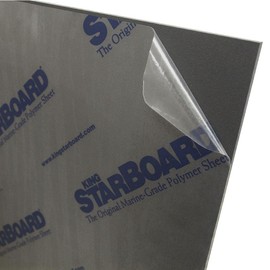 Marine Board HDPE (High Density Polyethylene) Plastic Sheet 1/2" x 24" x 27” Black Color Textured