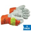 SAFEGEAR, High Visibility Leather Glove, Split Cowhide Leather Palm, Reflective,