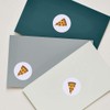 24 x 40mm Round 'Pepperoni Pizza Slice' Stickers (SK00070543)
