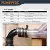 POWERTEC Clear PVC Pipe 2-1/2" x 36" Long, 1PK Rigid