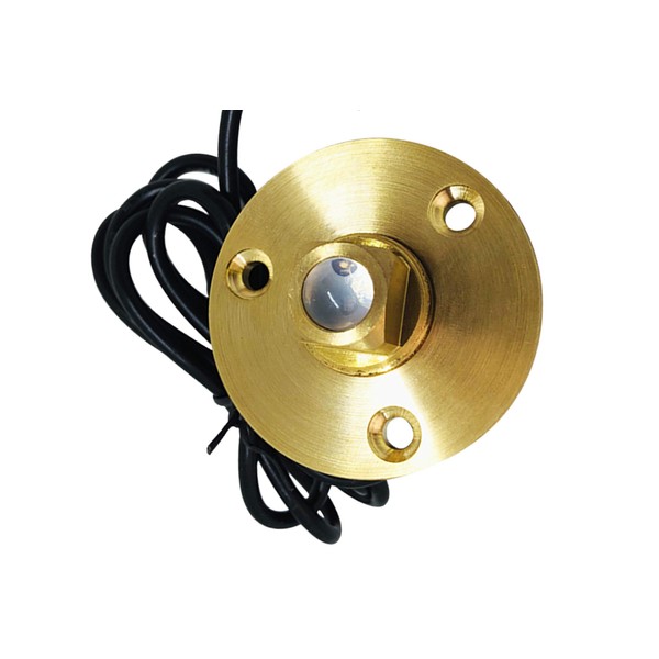 MARINE CITY Under Water Blue LED Light Waterproof Brass Drain Plug with Base Bronze Screw Drain Plug 1 Inch Hole Fishing Under Water Used for Marine Boat Yacht &Pool Lights