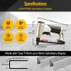 Meite 22GA 3/8 in Crown Industrial Fine Wire Stapler with