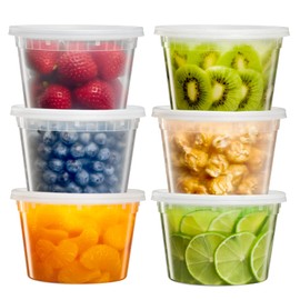 Zeml [16 onzas. -24 juegos de contenedores congeladores de almacenamiento de alimentos con tapas a prueba de fugas