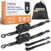 Retractable Ratchet Straps 2" x 10ft, 3,000lb Break Strength, Heavy