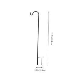 Sosoport Outdoor Shepherd Hook for Lanterns and Flower Pots Vintage Garden Ground Stake Resistant Height Elegant Hanging for Decor and Lighting