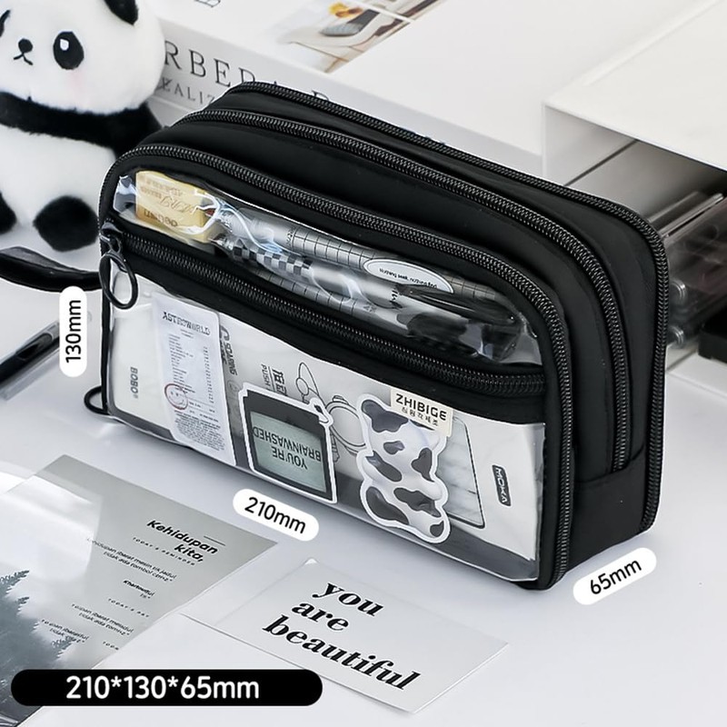 Cute Pencil Case, Large Capacity Pencil Pouch 6-Layer Durable and