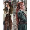 24 Inch Dreadlock Extensions 0.6 cm Width 20 Strands-Ombre Burgundy