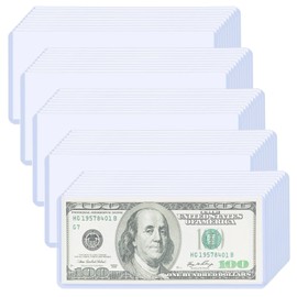 ABuff 50 Pack Hard Plastic Currency Sleeves, Clear PVC Money Holder Dollar Bill Sleeves Waterproof Banknotes Top-Insert Holders for Regular Bills Protector Storage Cases Collectors, 6.8 x 2.9 Inch