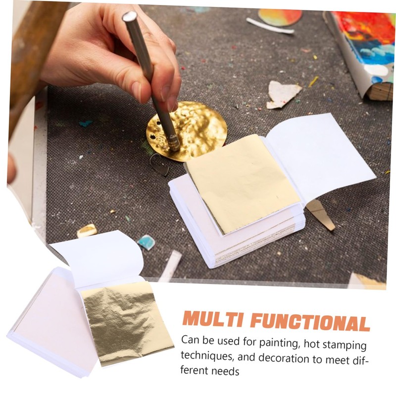 KONTONTY Leaf Sheets 100pcs Foil Sheets for Craft Leaf Paint