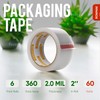 ROWNAK Clear Packaging Tape (6rolls)–2.0mil Thick, 2.0 inches Wide,60 Yards