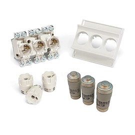 CusoTec Neozed Fuse Socket D02 Set with Screw Caps Fuses and Passage Sleeves 16A/20A/25A/35A/50A/63A (63 Amp)