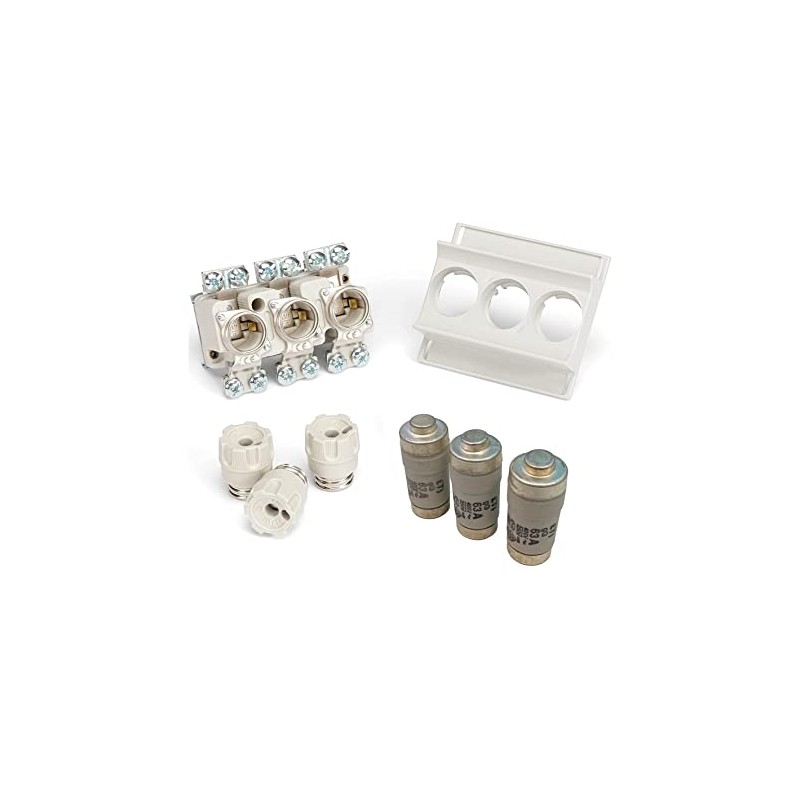 CusoTec Neozed Fuse Socket D02 Set with Screw Caps Fuses