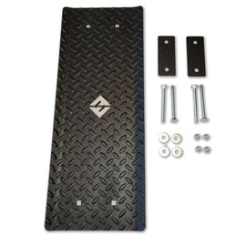 F&F STEEL Heavy Duty Boat Trailer Step - Industrial Steel Treadplate, Plank Style, Powder-Coated with Enhanced Grip
