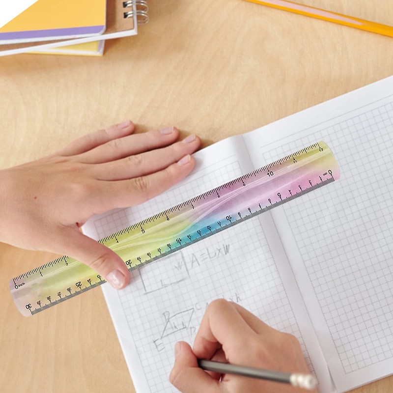 2Pcs Flexible Ruler 12 Inches Bendable Ruler Soft Ruler for