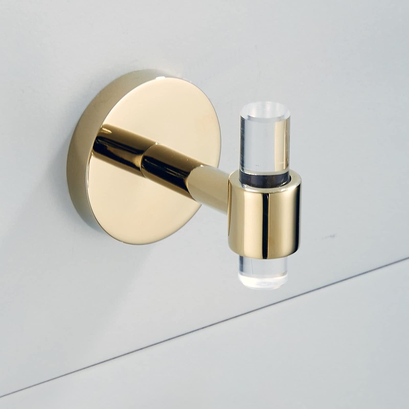 Bathroom Accessories Set Acrylic Gold - Towel Bar Rack Toilet
