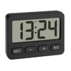 TFA Dostmann 60.2036.01 Digital Mini Clock with Alarm Function, Stopwatch,