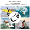 Surfboard Leash High Elasticity TPU Black Adjustable Coiled Surfing Leg