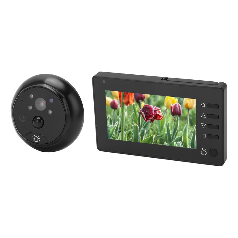 Digital Peephole Viewer Video Doorbell Camera 4.3in Indoor Monitor PIR