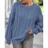 KIRUNDO Oversized Cable Knit Sweater Women 2025 Early Fall Fashion