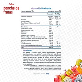 Pre entreno Fit Soul Dynamite Soul Suplemento Pre-Workout 30 servicios Extractos Naturales Ponche de frutas                                           