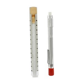 F Fityle Soapstone Pencil Holder Wood Marking Tool with Refill Professional Slate Pen Tool Woodworking Marking Pen for Textile Welding, Style B