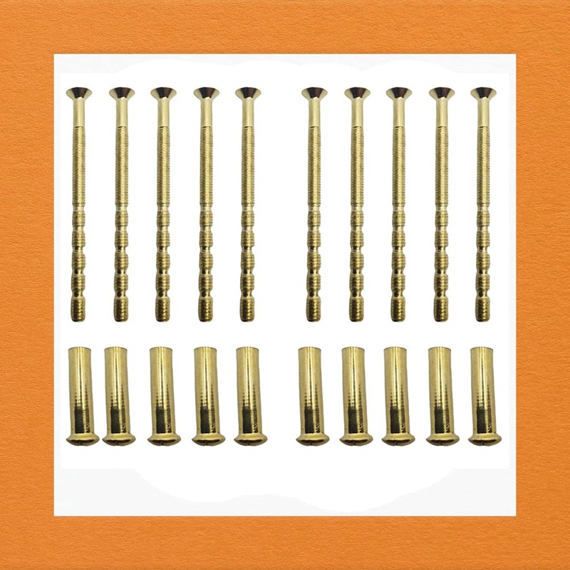 Universal Hardware M4 Door Handle Screws Brass with Bolt Connecting