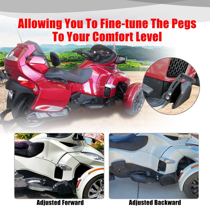 Goldfire 1 Pair Floor Board Highway Road Pegs Adjustable Can