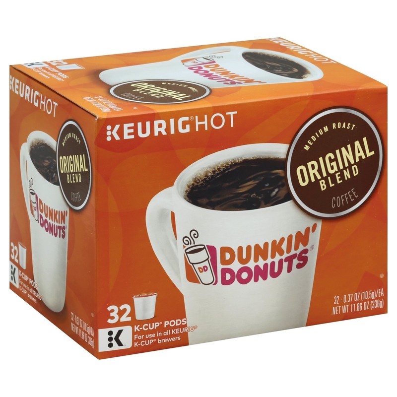 Dunkin' Donuts Original Blend Medium Roast Coffee, 32 K Cups