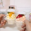 XIZHI Clear Cupcake Boxes with 2 Compartment,Plastic Stackable Cupcake Carrier