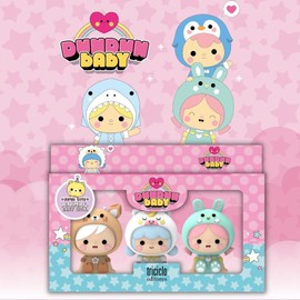 Triciclo Editores - Dundunbaby - Box 1st Box of 3 Dolls - The Deer Ben, the Rini Rabbit and the Glow in the Dark UMI Unicorn, Cute and Cute Little Animals - TRI35044U103B1