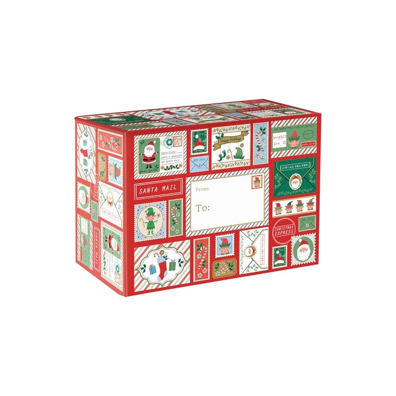 Jillson Roberts Medium Christmas Mailing Gift Boxes, North Pole Bound
