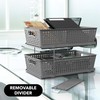 Simple Houseware 2 Tier Bathroom Organizer Tray Pull-Out Sliding Drawer,