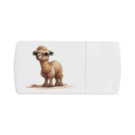 'Cute Baby Camel Watercolor Illustration ' Pill Box with Tablet Splitter (PI00034374)