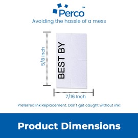 Perco Best by 2 Line Labels - 1 Sleeve, 6,000 Best by Labels for Perco 2 Line Date Guns