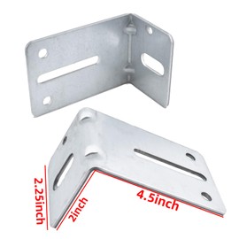 EWONICE 4 Pack Garage Door Track Jamb Bracket, Heavy Duty 12 Gauge Steel Garage Door Parts, Garage Door J10 Track Bracket for Garage Door Reinforcement (115mm)