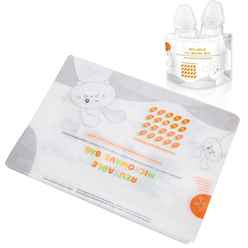 16pcs Bimirth Baby Bottle Cleaning Bag Breast Pump Teether Microwave