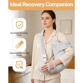 KUAZIDAR Shoulder Pillow Rotator Cuff Pillow - Arm Sling Side Sleeper Pillows for Adults, Post Shoulder Surgery Rotator Cuff Brace, Neck, Shoulder Pain, Post surgery gifts, Light Gray