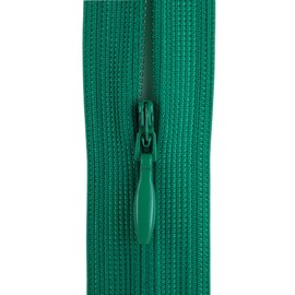 Invisible Zip Fastener, Pack of 5, Suitable for Light Weight Fabric, Green Colours (22 inch)