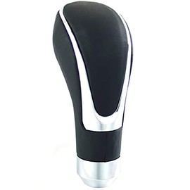 Lunsom Leather Gear Shift Knob R Shape Shift Knob Universal Auto Manual Car (Black)