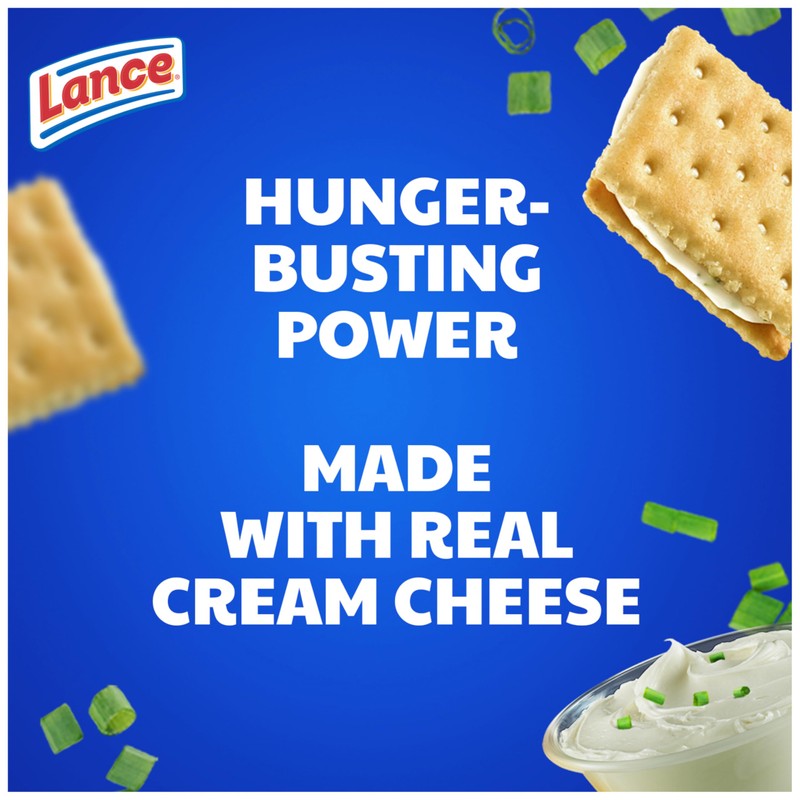 Lance Sandwich Crackers, Captain's Wafers Cream Cheese and Chives, 10