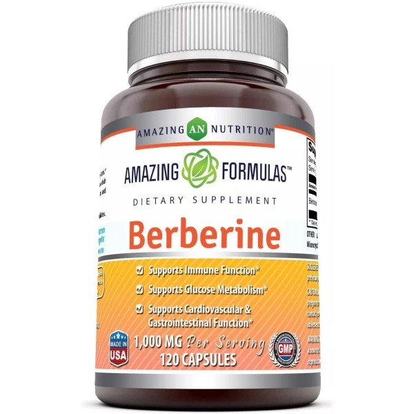 Amazing Nutrition Berberine Berberina 1000 Mg 120 Cápsulas Veganas